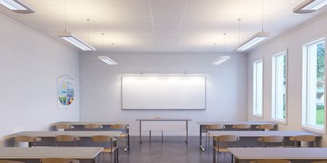 Lighting for classrooms - Fagerhult (International) School Lighting, Film For Windows, Traditional Window Treatments, Lectures Room, Lighting Control System, Modern Office Interiors, Classroom Strategies, Hall Interior Design, Light Pattern