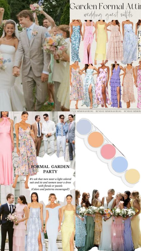 Bridesmaid Colors, Color Vibe, Guest Attire, Sunset Wedding, Garden Party Wedding, Whimsical Wedding, Wedding Mood Board, Wedding Color Schemes, Wedding Guest Outfit