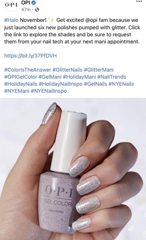 Gel Mani, Holiday Nails, Nail Trends, Nail Tech, Glitter Nails, Halo, Nail Polish, Glitter, Nails