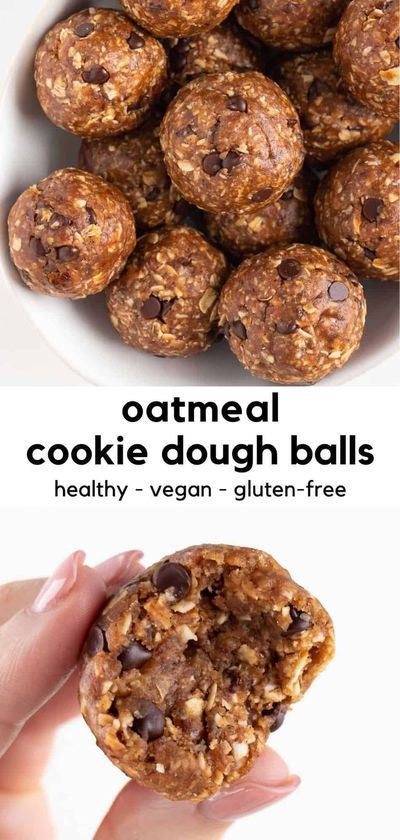 Superfood Snacks, Oatmeal Cookie Dough, Bake Snacks, Cookie Bites, Healthy Food Facts, Cookie Dough Balls, Guilt Free Dessert, Oatmeal Cookie, Lost 100 Pounds