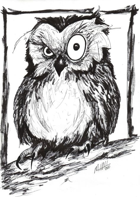 Ralph Steadman Art, Owl Drawing, Ralph Steadman, Hunter S Thompson, Owl Pictures, Great Horned Owl, George Orwell, Owl Art, Cute Owl