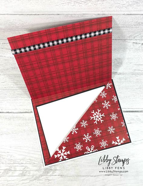 Fun Fold Fridays - Tri-Fold Pocket Card - Libby Fens, Stampin' Up! Demonstrator Gift Card Holder Diy, Sample Christmas Cards, Gift Cards Money, Christmas Gift Card Holders, Diy Gift Card, Holiday Stamping, Card Book, Christmas Gift Card, Pocket Cards