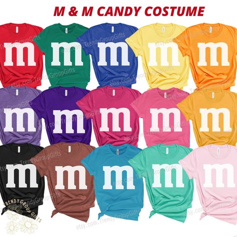 Mm Costume, M&m Costume, Candy Halloween Costumes, Halloween Softball, Team Halloween Costumes, Sibling Costume, Teacher Halloween Costumes, Halloween Group, Team Costumes