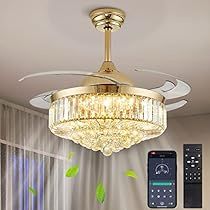 Chandelier With Fan, Fandelier Ceiling Fan, Crystal Ceiling Fan, Ceiling Fan With Lights, Chandelier Fan, Fan With Light, Dimmable Led Lights, Led Ceiling Fan, Modern Ceiling Fan