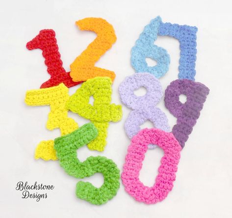 "The Numbers can be made in any yarn weight and fiber. They can be also be with any crochet hook to adjust their size to match your needs. As written, they measure at approximately 4 inches tall. I originally designed these numbers to go on the Birthday Party Hat pattern, but they can be used for any craft projects! Make a birthday banner or other birthday party accessories, graduation gifts, weddings and anniversaries... etc. The options are unlimited." Party Hat Pattern, Crochet Numbers, Crochet Flower Hat, Crochet Alphabet, Crochet Letters, Education Activities, Birthday Party Hats, Crochet Flower Patterns, Crochet Applique