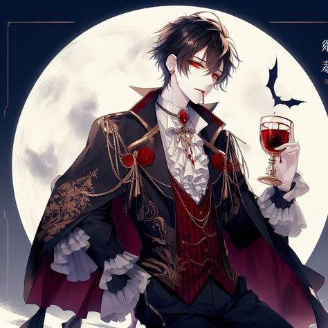 Vampire Boyfriend Anime, Vampire Art Male, Drinking Pose, Vampire Detective, Vampire Animes, Vampire Guy, Manga Halloween, Vampire Male, Vampire Boyfriend