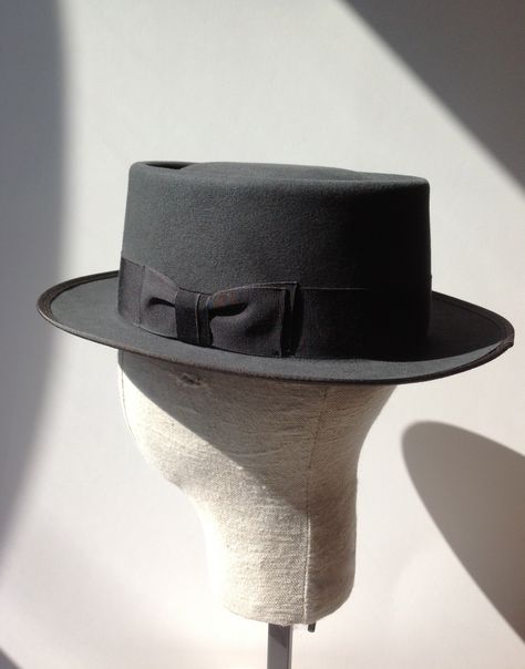 mens custom pork pie hat ~ 100% beaver fur felt in grey ~ by hatWRKS, nashville Porkpie Hat Men, Pork Pie Hats Men, Mens Felt Hats, Porkpie Hat, Fashion Props, Pork Pie Hat, Mens Hats Fashion, Men Stuff, Mens Hats