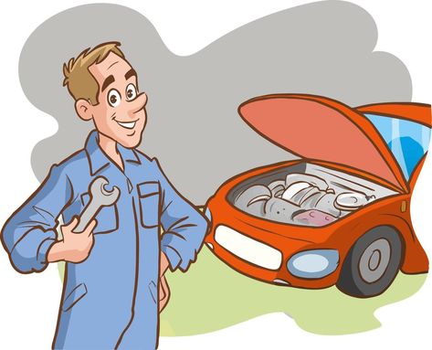 automobile mechanic man working vector illustration Mechanic Man, Man Working, Picture Prompts, Car Vector, Visual Learning, Picture Story, Car Mechanic, Cartoon Images, Vector Art