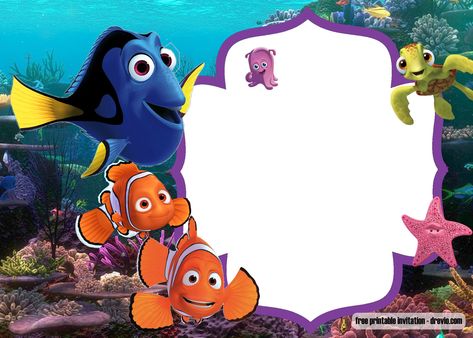 Finding Nemo Birthday Invitations Template, Finding Nemo Invitations Template, Nemo Background, Nemo Birthday Invitations, Nemo Invitation, Finding Nemo Invitations, Finding Nemo Birthday Invitations, Finding Nemo Theme, Finding Nemo Baby