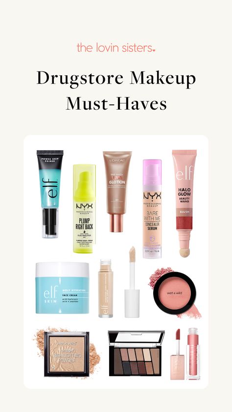 Drugstore Beauty Must Haves, Must Have Drugstore Makeup, Clean Girl Makeup Products Drugstore, Superdrug Must Haves, Best Drugstore Makeup 2024, Best Cheap Makeup Products, Makeup Items List, No Makeup Makeup Products, Drugstore Makeup Routine