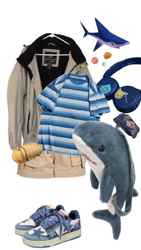 Oceancore Outfit, Marine Core, Male Outfit, Silly Clothes, Fits Clothes, Whale Shark, Cool Fits, Really Cute Outfits, Cute Fits