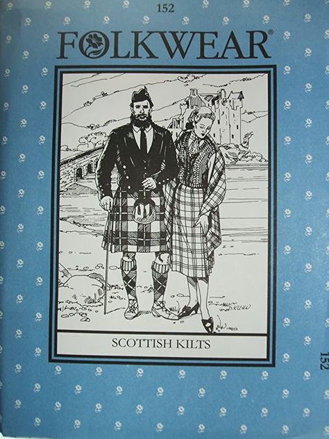 Amazon.com: Folkwear Scottish Kilts #152 Highland Scotland Scottish Kilt Jacket Traditional Sewing Pattern & Knitted Vest (Pattern Only) folkwear152 : Arts, Crafts & Sewing Kilt Pattern, Scottish Costume, Kilt Jackets, Christmas Tree Quilt, Argyle Socks, Kilt Skirt, Costume Sewing Patterns, Scottish Kilts, Men In Kilts