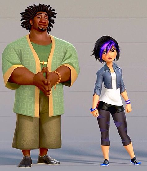 Wasabi no Ginger x Gogo Tomago / GoGosabi / Gosabi | Disney's Big Hero 6 cute couple | OTP Big Hero 6 Comic, Big Hero 6 Characters, Disney Big Hero 6, Gogo Tomago, Marvel Concept Art, 3d Karakter, Character Design Cartoon, Stylized Character, Cartoon 3d