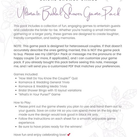 Excited to share the latest addition to my #etsyshop Bridal Shower Game Pack - Trivia, Bingo, & Fun Quizzes for Wedding Celebrations https://etsy.me/3BLFTRL #bridalshower #bridalshowergames #weddingpartyfun #weddingtrivia #funbridalparty Wedding Trivia, Bridal Shower Game, Fun Quizzes, Bridal Shower Games, Entertaining Guests, Happy Couple, Celebrity Weddings, Bingo, Trivia