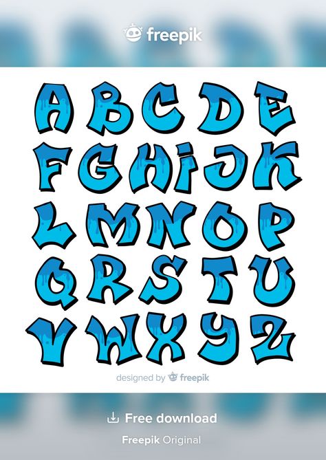 Graffiti-alphabet Premium Vektoren | Premium Vector #Freepik #vector #hintergrund #farbe #alphabet #graffiti Graffiti Writing Alphabet, Bubble Fonts Alphabet Graffiti, Graffiti Practice, Easy Graffiti Letters, Fonts Doodle, Cool Letters, Cool Fonts Alphabet, Graffiti Alphabet Styles, Alphabet Graffiti