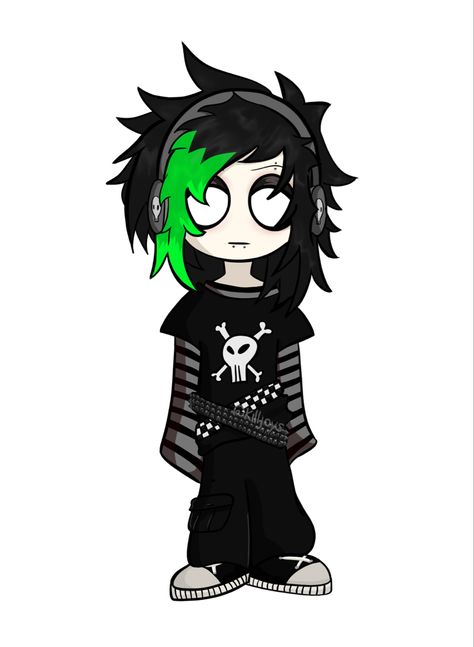 Emo Drawing Base, Emo Cat Drawing, Scene Boy Drawing, Emo Characters Cartoon, Emo Drawing 2000s, Scenecore Boy, Goth Boy Art, Emo Boy Drawing, Emo Characters