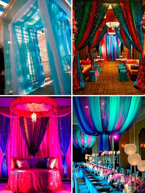 Arabian Nights Theme Party, Candle Backdrop, Arabian Nights Wedding, Arabian Party, Aladdin Birthday Party, Arabian Nights Theme, Arabian Nights Party, Draping Ideas, Sweet 15 Party Ideas Quinceanera