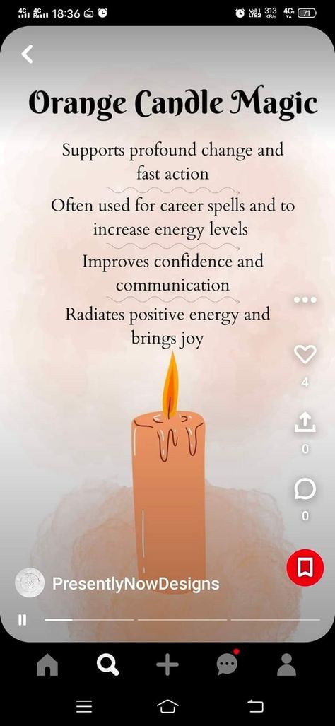 Orange Candle Spell, Orange Candle Magic, Yellow Candle Magic, Witch Things, Crystal Healing Chart, Witchy Tips, Improve Confidence, Yellow Candles, Orange Candle