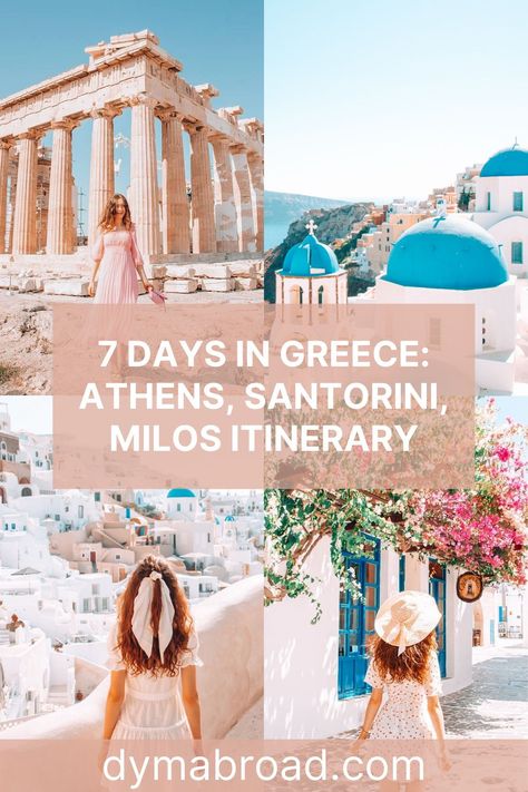 Greece In 7 Days, 3 Days In Athens, 7 Day Greece Itinerary, 7 Days In Greece Itinerary, Paros Greece Itinerary, Athens Greece Itinerary, Milos Itinerary, Athens Itinerary, Greece Beaches