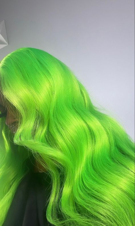 Lime Green Hair, Green Wig, Birthday Hair, Hair Twist Styles, Pretty Hair Color, Hot Hair Styles, Front Lace Wigs Human Hair, Hair Dye Colors, Hair Life