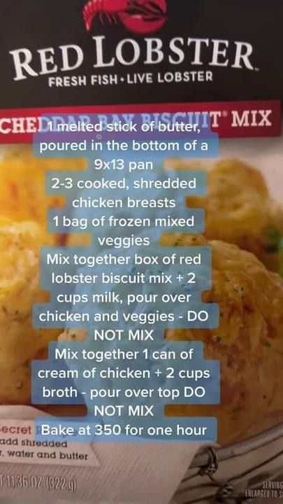 Red Lobster Biscuit Mix, Lobster Biscuits, Red Lobster Biscuits, Chicken And Biscuits, Easter Dinner Recipes, Biscuit Mix, Easy Chicken Dinner Recipes, Pot Pies Recipes, Chicken Pot Pie Recipes