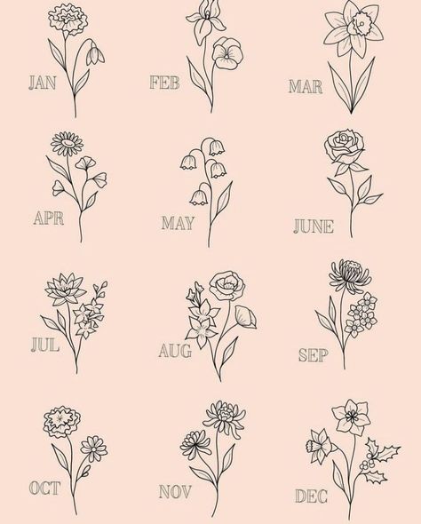 Micro Birth Flower Tattoo, Sister Birth Flower Tattoo, October And August Birth Flower Tattoo, November Birthday Tattoo Ideas, November Tattoo Ideas Birth Month, Birth Flower Tattoos April, January Birth Flower Tattoo Ideas, October Birth Tattoo, October Birth Flower Tattoo Cosmos