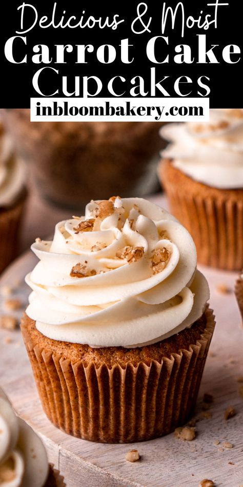 These are absolutely the best homemade carrot cake cupcakes! They're easy to make, extremely moist, flavored with warm spices, and topped with the best cream cheese frosting. These delicious carrot cake cupcakes are perfect for Easter, spring time or really anytime! Moist Carrot Cupcake Recipe, Carrot Cake Cupcakes Small Batch, Best Carrot Cupcake Recipe, Homemade Carrot Cake Cupcakes, Moist Carrot Cake Cupcakes, 2023 Desserts, Cake Secrets, Carrot Cupcake Recipe, The Best Cream Cheese Frosting