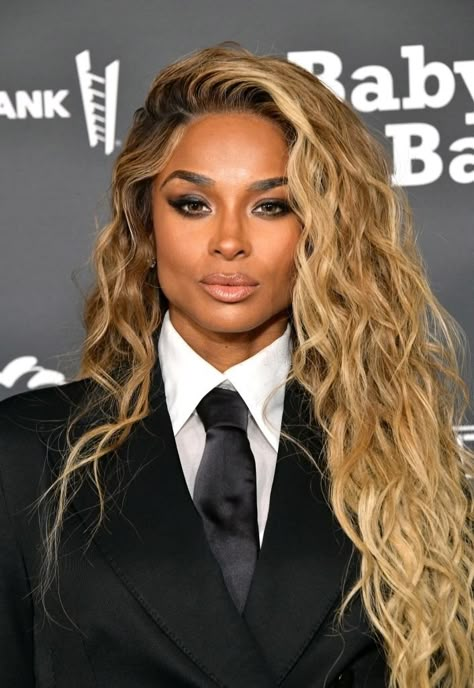 Ciara Blonde, Wedding Hair Glam, Blonde Hair Levels, Dirty Blonde Hair With Highlights, Under Hair Color, Blonde Hair Bangs, Bridal Makeup For Blue Eyes, Ciara Hair, Dirty Blonde Hair Color Ideas