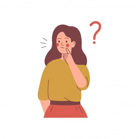 Young girl doubts and has a question. wo... | Premium Vector #Freepik #vector #business #woman #girl #character Women Vector, Woman Vector, Business Vector Illustration, Girl Character, Illustration Art Girl, Business Illustration, People Illustration, Illustration Girl, Animated Icons