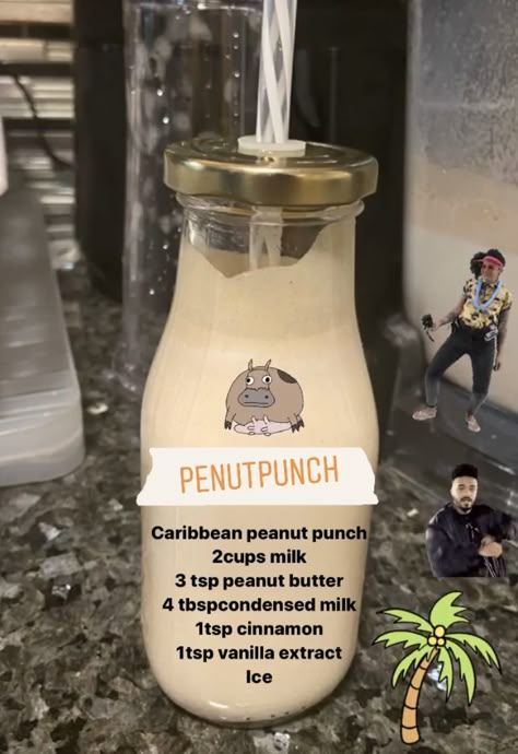 Caribbean Peanut Punch, Peanut Punch Recipe, Peanut Punch, Guyanese Recipes, Smoothie Recipes Healthy Breakfast, Africa Food, Jamaican Dishes, Morning Drinks, Homemade Sauce Recipes