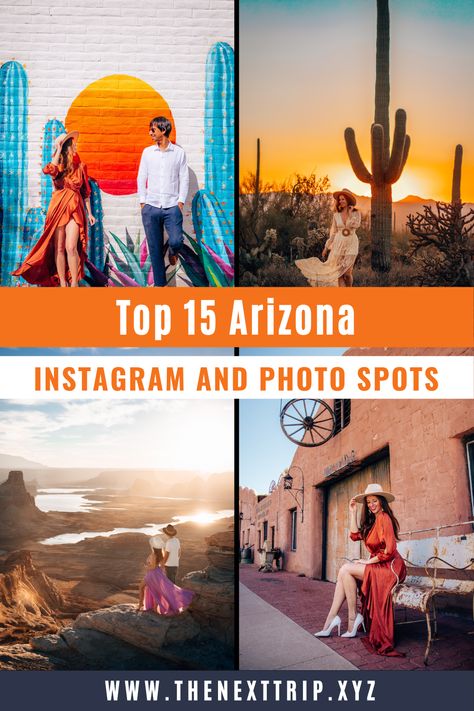 Top 15 Arizona Photo Spots for Instagram | The Next Trip Arizona Ig Pictures, Arizona Christmas Photos, Phoenix Arizona Picture Ideas, Sedona Photography Spots, Arizona Photoshoot Ideas, Arizona Instagram Pictures, Arizona Picture Ideas, Arizona Lakes, Monument Valley Arizona