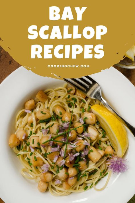 These bay scallop recipes are a delicious way to enjoy this popular seafood, featuring pasta dishes, salads, and more. Bay Scallop Recipes Healthy, Frozen Bay Scallop Recipes, Bay Scallops Dinner Ideas, Baby Scallop Recipes, Bay Scallops And Pasta, Small Scallops Recipe, Bay Scallop Recipes Easy, Bay Scallops Recipe, Scallops And Pasta