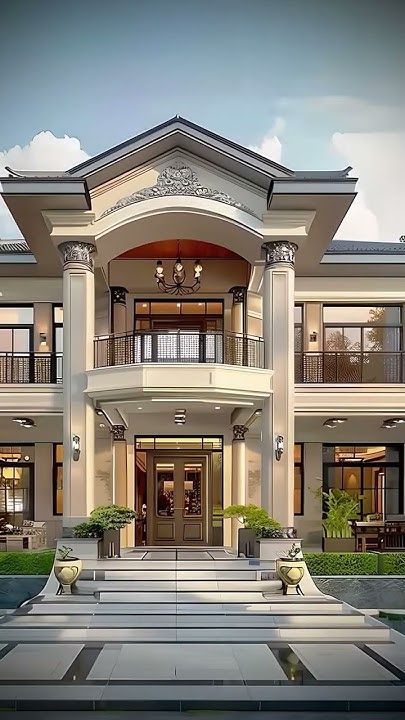 House In The Countryside, Luxurious Mansions, Staircase Styles, A Big House, Modern Contemporary House Plans, Home Garden Ideas, Da Hood, Live Alone, House Balcony Design