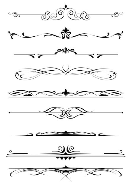 Monogramas y bordes vintage Vector Premi... | Premium Vector #Freepik #vector #filigrana #marco-victoriano #bordes #marco-ornamental Royal Frame, Marco Vintage, Diy Clothes Patterns, Bullet Journal Banner, Desain Buklet, Abstract Graphics, Page Borders Design, Decorative Lines, Vintage Borders