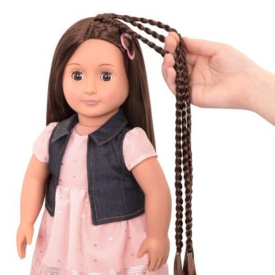 Our Generation Hair Play Doll - Kaelyn #Hair, #Generation, #Play Hawaii Hairstyle, Hairstyle Doll, Dolls Hairstyles, Rich Brunette Hair, Dolls With Long Hair, Og Dolls, Easy Little Girl Hairstyles, Hair Play, Play Doll