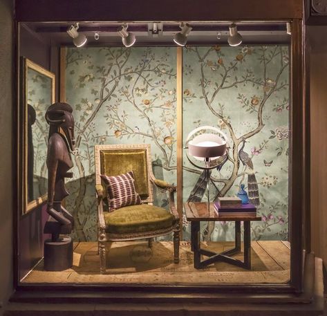 PART II: THE AWE-INSPIRING WINDOWS OF LEGENDS OF LA CIENEGA 2015 — www.stylebeatblog.com Luxury Window Display, Furniture Store Interior, Gift Shop Displays, Furniture Store Design, Spa Interior Design, Store Window Display, Visual Merchandising Displays, Store Window Displays, Window Display Design