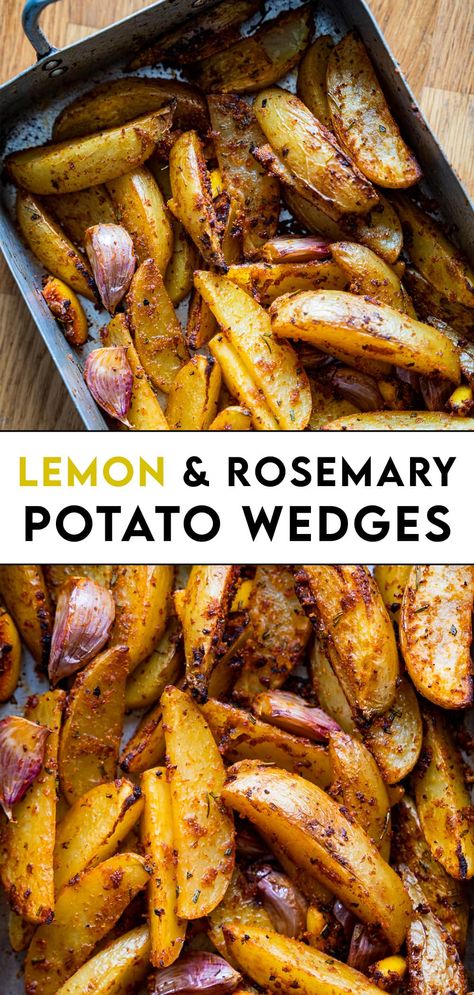 Autumn Potato Recipes, Rosemary Potato Wedges, Baked Potato Wedges Recipe, Jubilee Party, Roasted Potato Wedges, Rosemary Recipes, Queens Jubilee, Potato Wedges Recipe, Vegetarian Mains