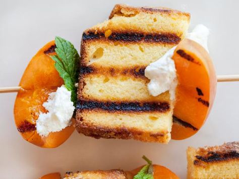 Elevate store-bought pound cake with these 10 easy, fancied-up takes on the versatile dessert. Breakfast Ideas For Two, Grilled Apricots, Cake Slices, Appetizers For A Crowd, Weekend Cooking, Pound Cake Recipes, Classic Desserts, Stone Fruit, Kebabs