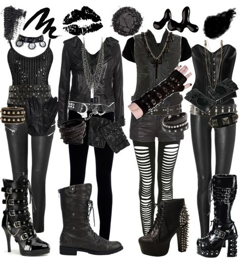 "How to dress like Black veil Brides X3" by alltimeinsane-slytherinmybedplzz ❤ liked on Polyvore Emo Mode, Mode Rockabilly, Mode Steampunk, Scene Girl, Look Grunge, Goth Clothing, Look Rock, Gothic Clothes, Rock Outfits