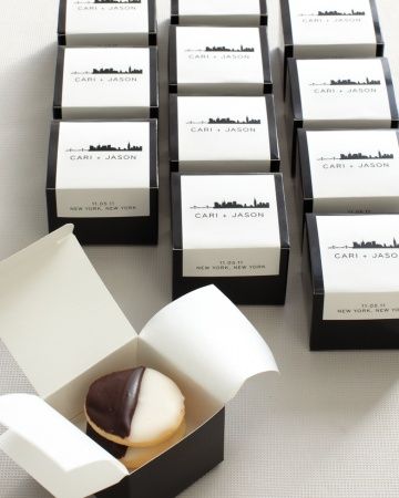 Day-Of Wedding Stationery Inspiration and Ideas: Favor Tags and Labels via Oh So Beautiful Paper (11) Cookie Wedding Favors, Black And White Cookies, White Cookie, Edible Wedding Favors, Cookie Favors, Stationery Inspiration, Wedding Favors Cheap, Martha Stewart Weddings, Diy Wedding Favors