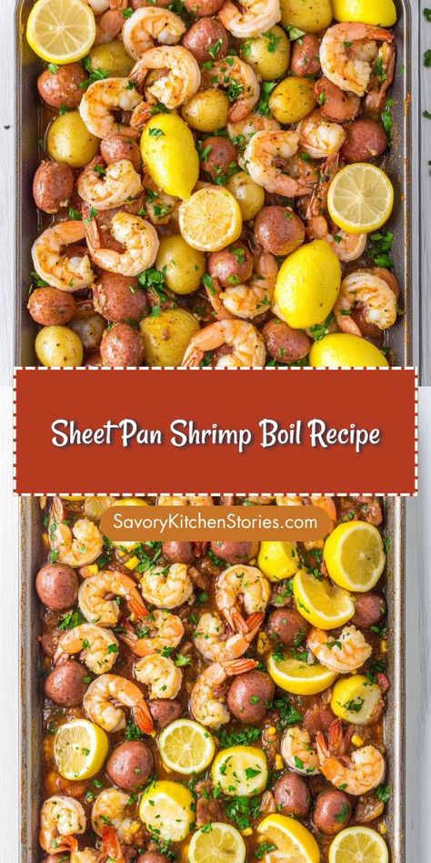 Craving a flavorful seafood dinner that’s easy to prepare? Our Sheet Pan Shrimp Boil Recipe combines succulent shrimp and vibrant veggies for a one-pan wonder! Simplify your dinner routine with this tasty dish. Don’t forget to save this for future meals that are sure to satisfy your seafood cravings! Seafood Night, Sheet Pan Shrimp Boil, Pan Shrimp Boil, Shrimp Boil Recipe, Sheet Pan Shrimp, Pan Shrimp, Boiled Food, Cozy Dinner, Shrimp Boil