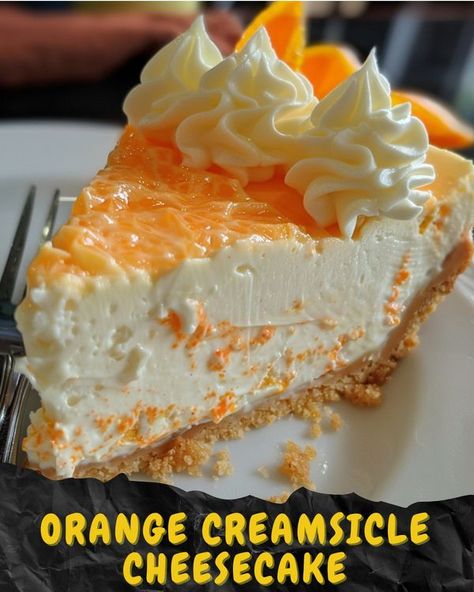 Tasty Olivia Orange Creamsicle Cheesecake Recipe, Orange Creamsicle Cheesecake, Orange Cheesecake Recipes, Betty Crocker Sugar Cookie Mix, Creamsicle Cheesecake, Betty Crocker Sugar Cookies, Desserts Pastry, Citrus Desserts, Orange Baking