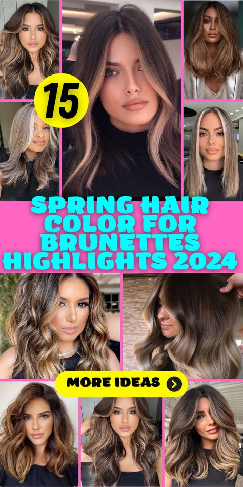 Spring Hair Color for Brunettes Highlights 2024 – Embracing Warmth and Style Brunette Hair Color Ideas For Spring, Spring Brunette Hair Color Balayage, Highlights 2024 Trends, 2024 Hair Color Trends For Women Brunette Spring, Hair Color Ideas Brunettes Highlights, Spring Hair Color Trends 2024 Brunette, 2024 Hair Color Trends For Women Brunette, Spring Highlights For Brunettes, Spring 2024 Hair Color Trends