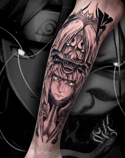 Naruto Tattoos, Tato Naruto, Japanese Leg Tattoo, Seal Tattoo, Small Chest Tattoos, Dragon Ball Tattoo, One Piece Tattoos, Cool Arm Tattoos, Naruto Tattoo