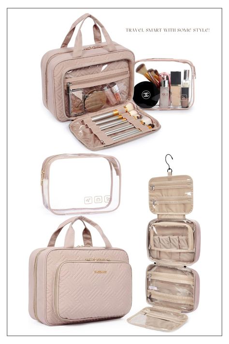 Keep your toiletries organized and travel-ready with the BAGSMART Toiletry Bag. This hanging travel makeup organizer includes a TSA-approved transparent cosmetic bag, perfect for full-sized toiletries. Stay stylish and efficient on the go! #travelessentials #toiletrybag #makeuporganizer #travelsmart #beautyontheroad #travelgear #affiliatemarketing #add Fancy Clothes, Travel Makeup Bag, Make Up Organiser, Tsa Approved, Clothes Sewing, Toiletries Organization, Bag Makeup, Clothes Sewing Patterns, Makeup Organizer