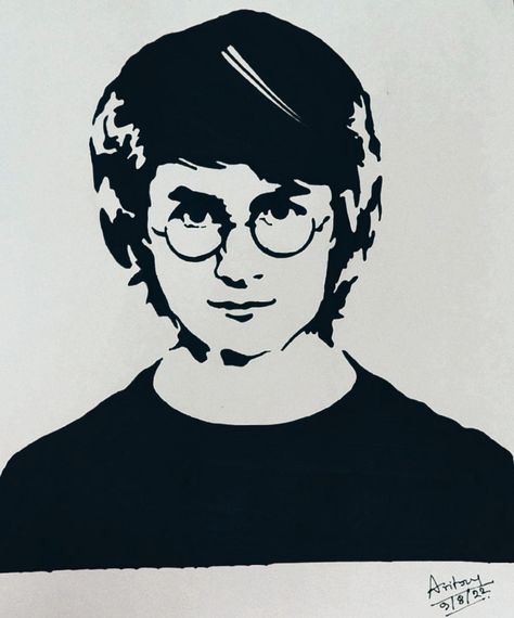 Harry Potter is a series of seven fantasy novels written by British author J. K. Rowling. Sonu Nigam, Black And White Art Drawing, J K Rowling, Fantasy Novels, Stencil Art, White Art, Christmas Art, A Series, Art Drawing