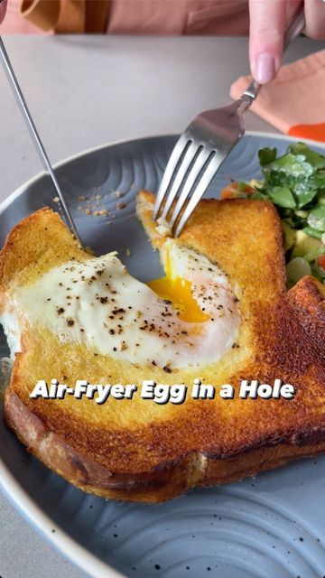 America's Test Kitchen on Instagram: "Our Air-Fryer Egg in a Hole recipe: You won't need a skillet nor have to stand at the stove to toast your bread and cook the egg. @bamslock shows you how." Egg In A Hole, America's Test Kitchen, Americas Test Kitchen, January 21, Test Kitchen, The Egg, Fryer Recipes, Air Fryer Recipes, Skillet