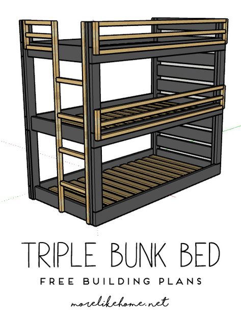 Bunk House Plans, Tripple Bunk Bed, Beds Adults, Bunk Bedding, Homemade Bunk Beds, Triple Bunk Beds Plans, House Plans With Courtyard, Diy Bunk Beds Plans, Kids Triple Bunk Beds