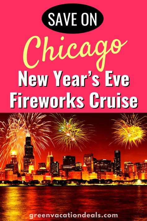 Save on Chicago New Year's Eve Fireworks Cruise Chicago Travel Guide, Bar Desserts, New Years Eve Fireworks, Lakefront Property, Chicago Travel, Skyline View, Champagne Toast, Chicago Skyline, Luxury Yacht