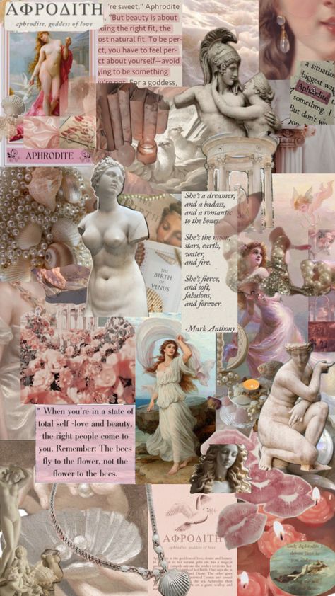 Aphrodite Core, Aphrodite Cabin, Aphrodite Aesthetic, Aphrodite Goddess, Percy Jackson Art, Goddess Of Love, Greek Myths, Gods And Goddesses, Aphrodite